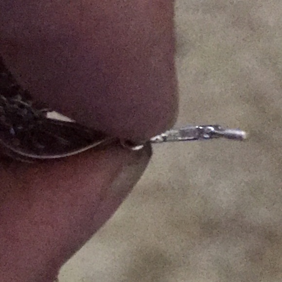 Earrings - 10k WG - Blue and White Diamond - Picture 7 of 9